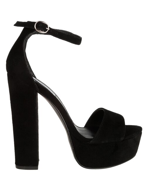 Sandalia lisa Steve Madden piel negra en Liverpool