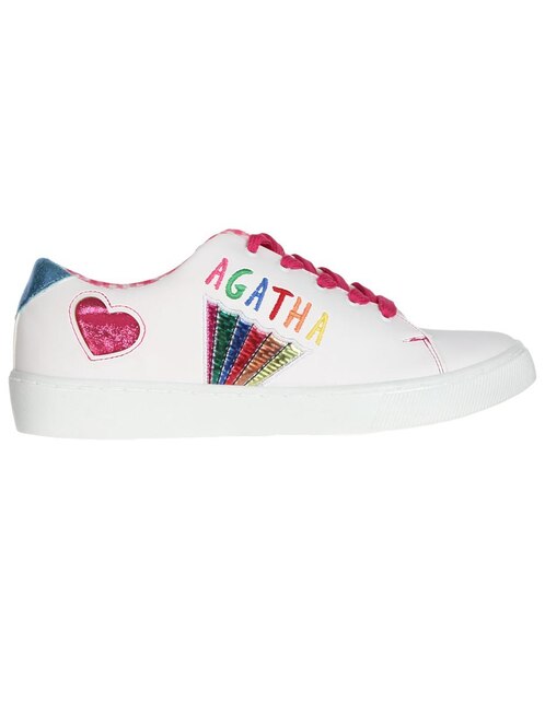 Tenis CLOE Agatha Ruiz de la Prada blanco con bordado 