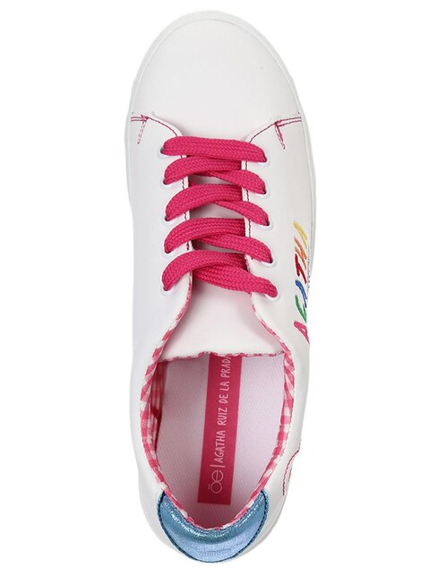 Tenis CLOE Agatha Ruiz de la Prada blanco con bordado 