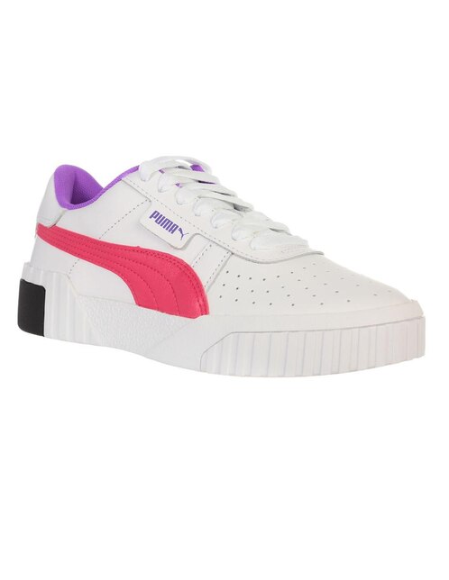 tenis puma azul con naranja