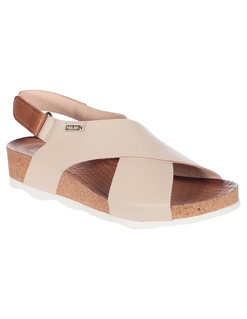 SANDALIA PLANA PIKOLINOS, 24 CM, BEIGE