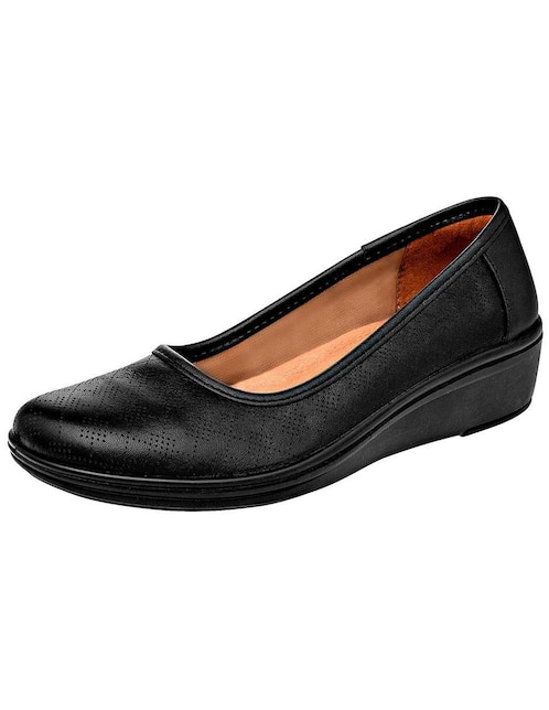 Balerina de piel para mujer