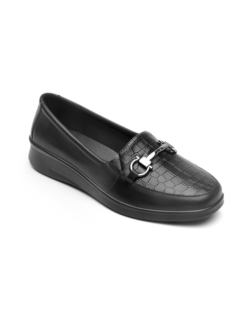 Mocasín Flexi de piel para mujer