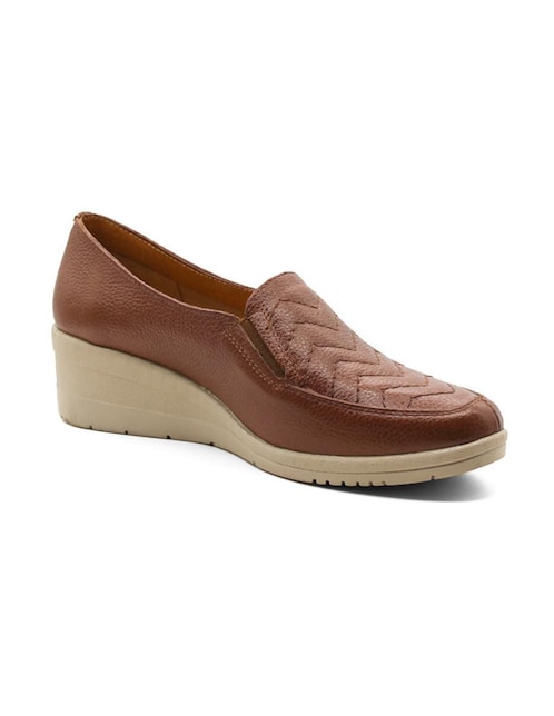 Mocasín de piel para mujer