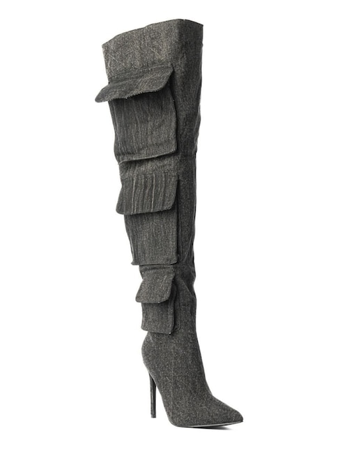 Bota arriba de la rodilla walki shoes "de" mezclilla "para mujer"
