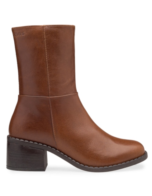 Bota arriba del tobillo Levis de piel para mujer