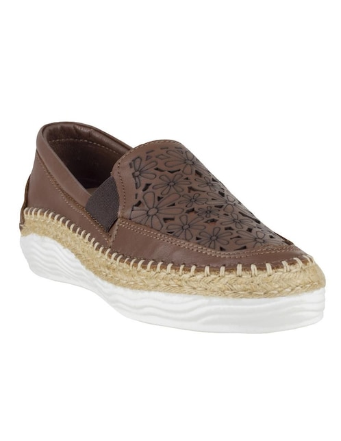 Mocasín Lobo Solo de piel para mujer