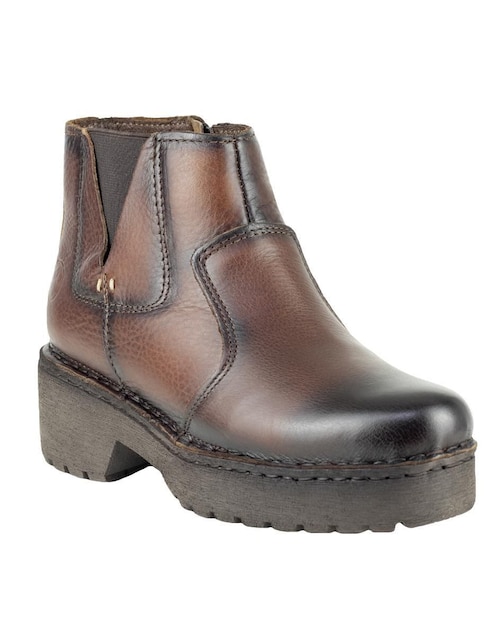 Bota arriba del tobillo de piel para mujer 1