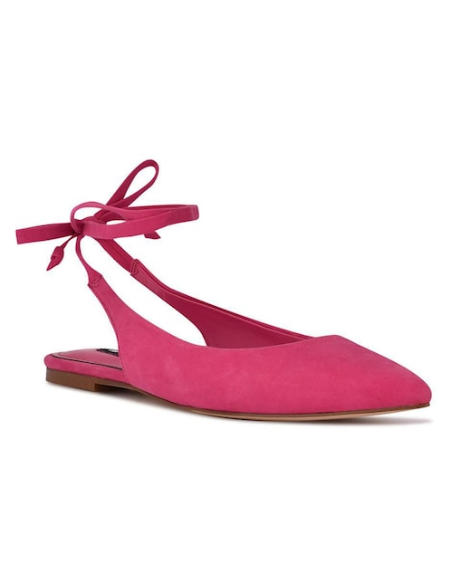 Balerina Nine West de piel para mujer