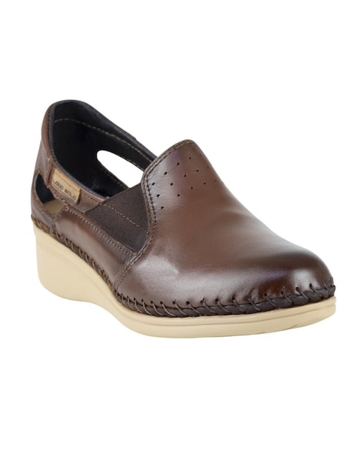 Mocasín Lobo Solo de piel para mujer