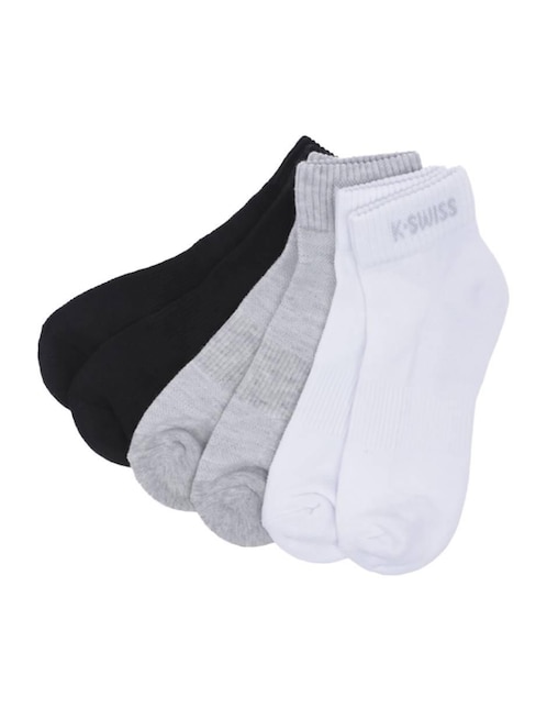 Set de calceta comfort K-Swiss de algodón para mujer 3 pares