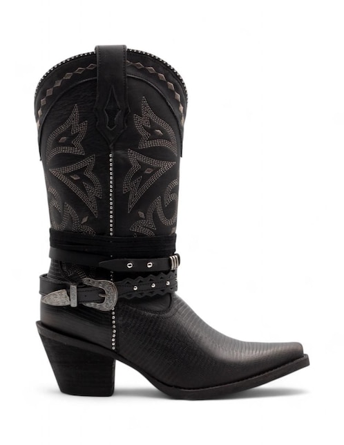 Bota cowboy abajo de la rodilla Lyard de piel para mujer
