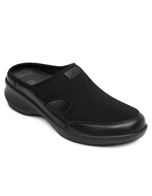 Zueco Flexi de piel para mujer