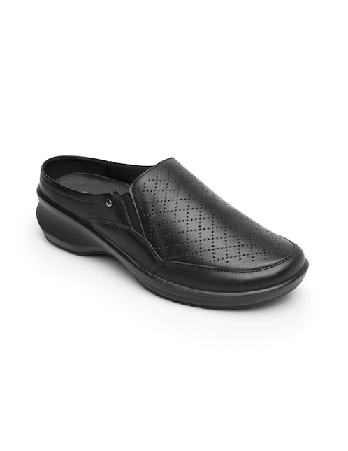 Zueco Flexi de piel para mujer