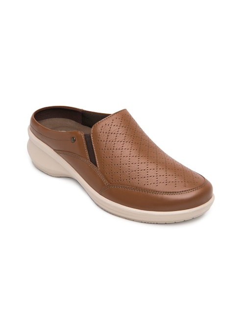 Zueco Flexi de piel para mujer