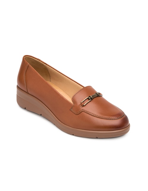 Mocasín Flexi de piel para mujer