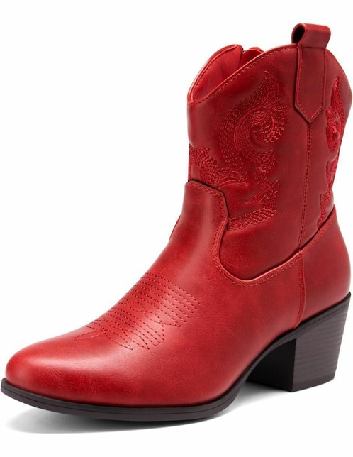 Bota cowboy arriba del tobillo dream paris sin familia o colección "de" piel vegana "para mujer"