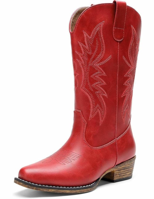 Bota cowboy media pierna dream paris sin familia o colección "de" piel vegana "para mujer"