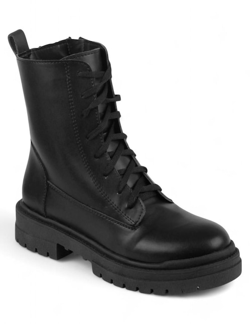 Bota combat arriba del tobillo Rbcollection de piel para mujer