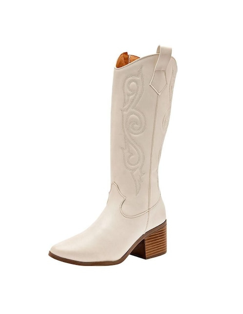 Bota cowboy media pierna para mujer 1