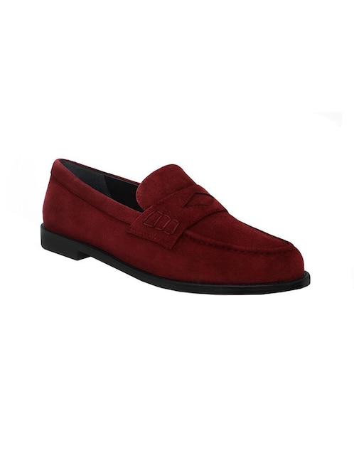Mocasín Regina Romero Penny de gamuza para mujer