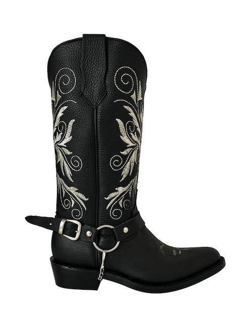Bota cowboy media pierna Bdp Botas de Pedro Vaquero de piel para mujer 1