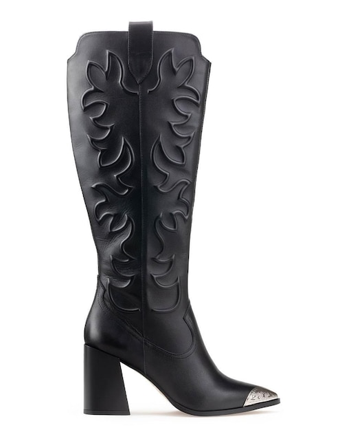 Bota cowboy rodilla Davenia Botas Davenia de piel para mujer