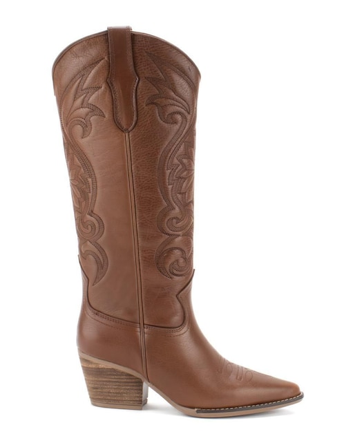 Bota cowboy abajo de la rodilla walki shoes sin familia "de" piel "para mujer"