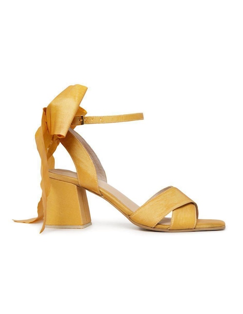 "sandalia" oliva tacones bajos textil nada "para mujer"