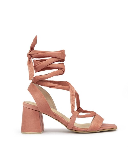 "sandalia" oliva tacones bajos textil nada "para mujer"