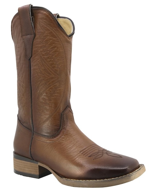 Bota cowboy abajo de la rodilla Texaban Western de piel para mujer