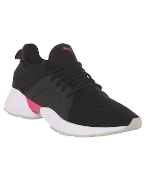 Tenis Puma Sirena Summer negro texturizado con logotipo en Liverpool