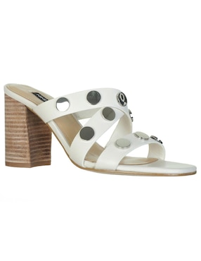 Sandalia Nine West Blanca Con Estoperoles