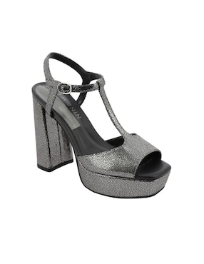 Sandalia Con Tacón Nine West Dama Natural Wnrebeka3 | Envío Gratis