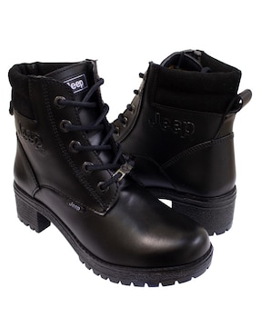 Bota al tobillo Jeep de piel para mujer