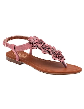 Sandalias Moramora Con Flor Para Mujer