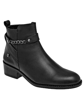 Bota Al Tobillo Moramora De Piel Para Mujer