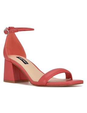 Sandalia Con Tacón Nine West Dama Natural Wnrebeka3 | Envío Gratis