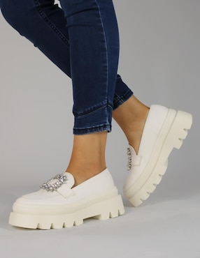 Mocasín Rbcollection de piel para mujer