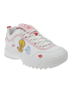 Tenis Lotto Wicked Dream Tweetie White Para Mujer