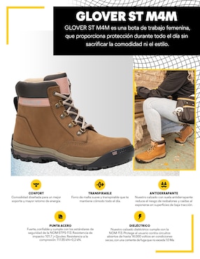 Bota arriba del tobillo Caterpillar Glover St M4m de piel para mujer