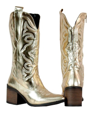 Bota cowboy abajo de la rodilla Kuali Shoes para mujer