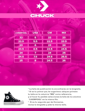 Tenis Converse CTAS LIFT HI para mujer
