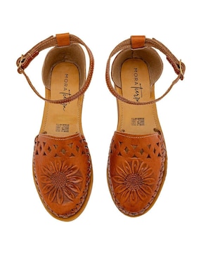 Zapato Mora Tierra de piel para mujer