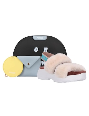 Set Pantuflas + Cosmetiquera Y Monedero Piagui Para Mujer