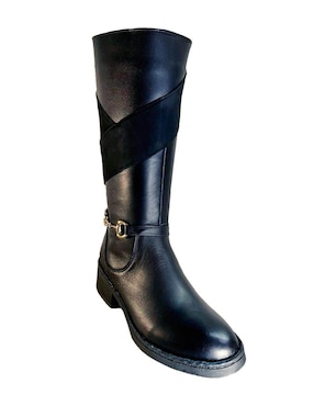 Bota arriba de la rodilla Lobo Solo de piel para mujer