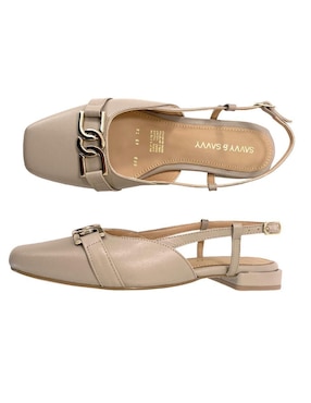 Balerina Savvy de piel para mujer