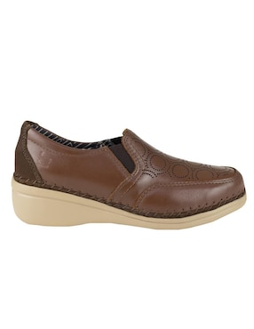 Mocasín Lobo Solo de piel para mujer