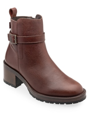 Bota arriba del tobillo Levis de piel para mujer