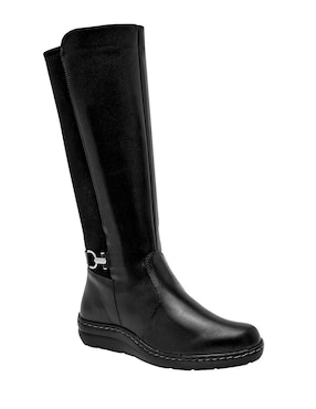 Bota abajo de la rodilla Green Love de piel para mujer